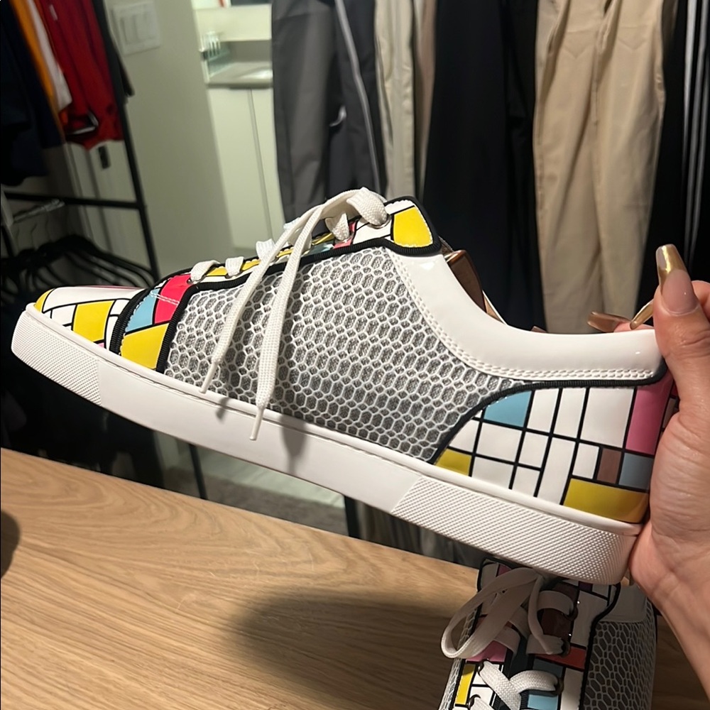 Christian Louboutin Multicolor Patchwork Sneakers - image 4